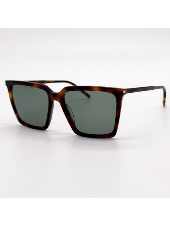 New Saint Laurent Square Havana Green Women Sunglasses SL474 002 main image 4